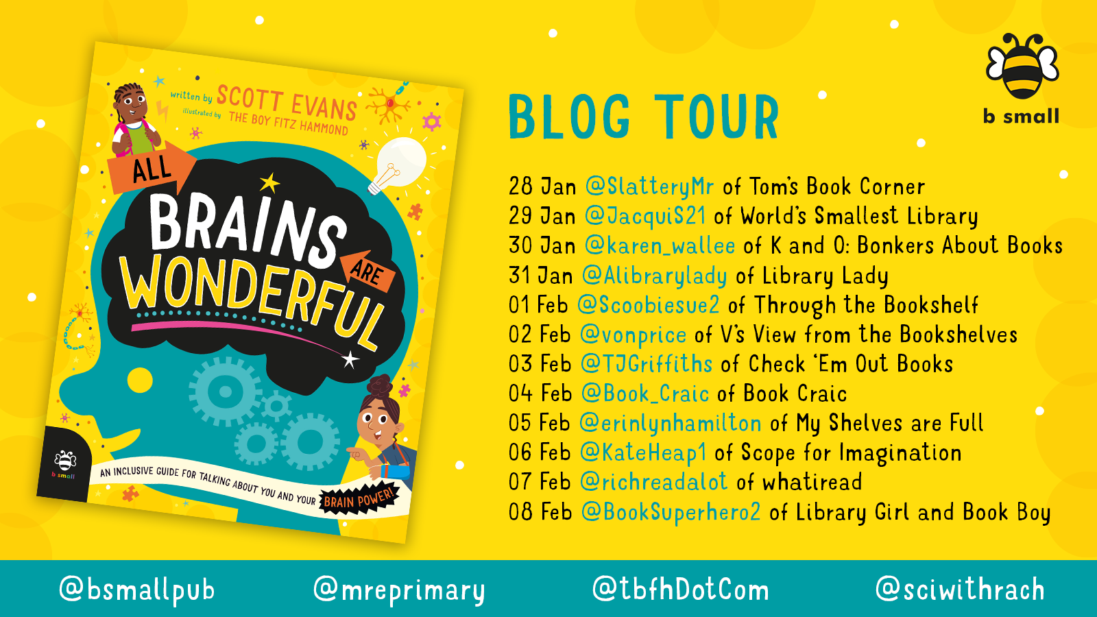 Blog Tour: All Brains are Wonderful written by Scott Evans and ...